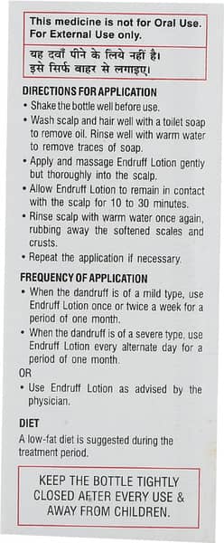 Endruff Bottle Of 100Ml Lotion