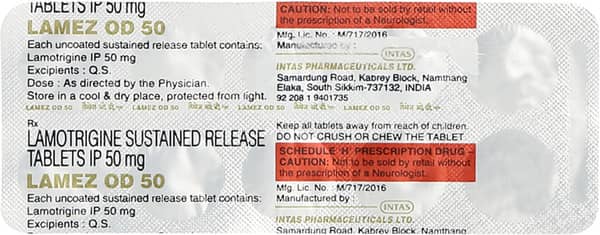 Lamez Od 50mg Strip Of 10 Tablets