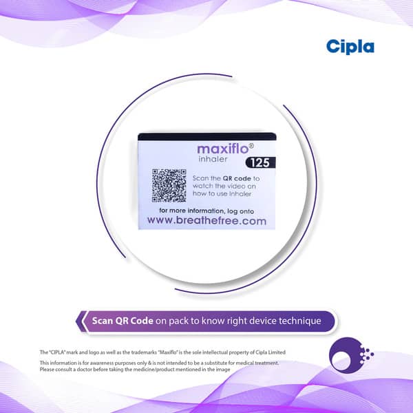 Maxiflo 125mcg Box Of 120md Metered Dose Inhaler
