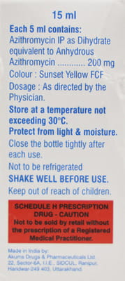 Azibest 200mg Bottle Of 15ml Syrup