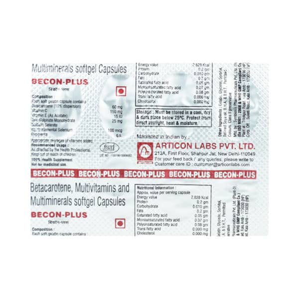 Becon Plus Strip Of 10 Capsules