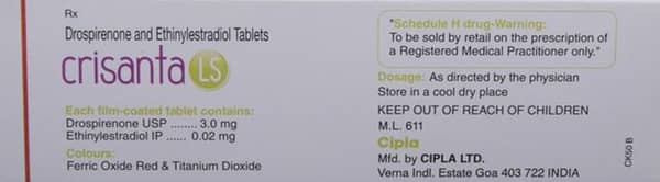 Crisanta Ls Strip Of 24 Tablets