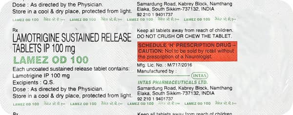 Lamez Od 100mg Strip Of 10 Tablets