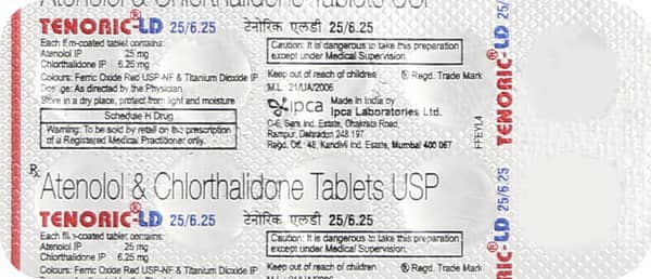 Tenoric Ld 25/6.25mg Strip Of 10 Tablets