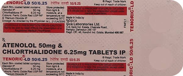 Tenoric Ld 50/6.25mg Strip Of 10 Tablets