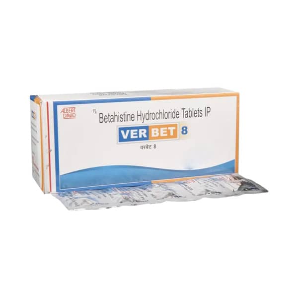 Verbet 8mg Strip Of 10 Tablets