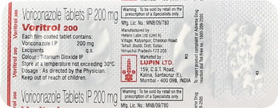 Voritrol 200mg Strip Of 4 Tablets