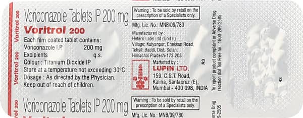 Voritrol 200mg Strip Of 4 Tablets