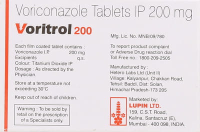 Voritrol 200mg Strip Of 4 Tablets