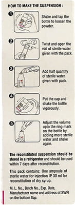 Zifi Cv 50gm Bottle Of 30ml Dry Syrup