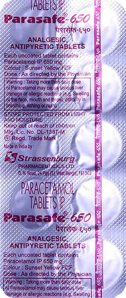 Parasafe 650mg Strip Of 10 Tablets