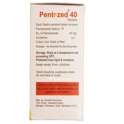 Pentozed 40mg Strip Of 10 Tablets