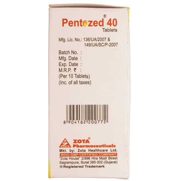 Pentozed 40Mg Strip Of 10 Tablets