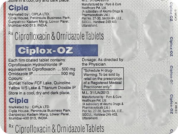 Ciplox Oz Strip Of 10 Tablets