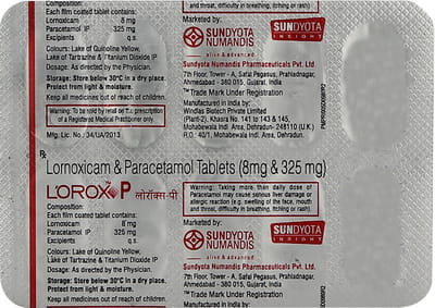 Lorox P Strip Of 10 Tablets