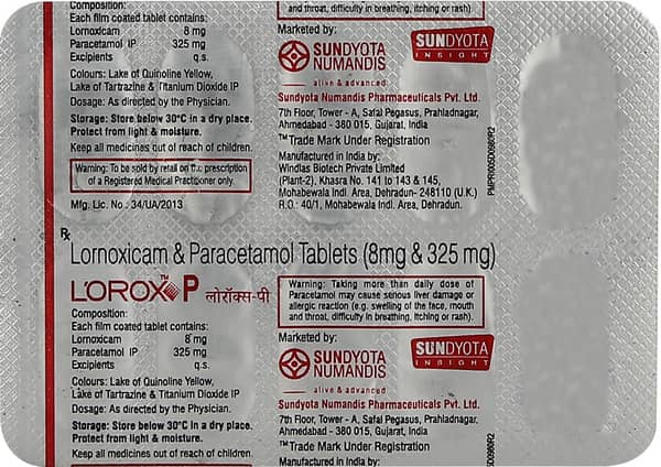 Lorox P Strip Of 10 Tablets