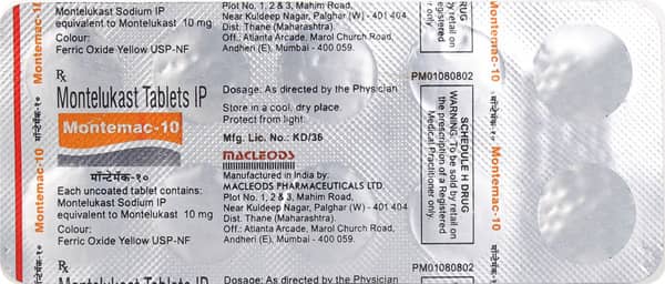 Montemac 10mg Strip Of 10 Tablets
