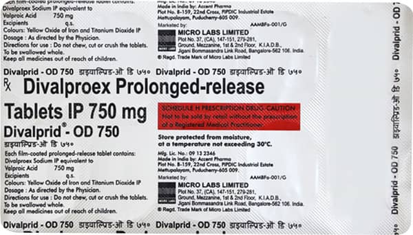 Divalprid Od 750mg Strip Of 10 Tablets