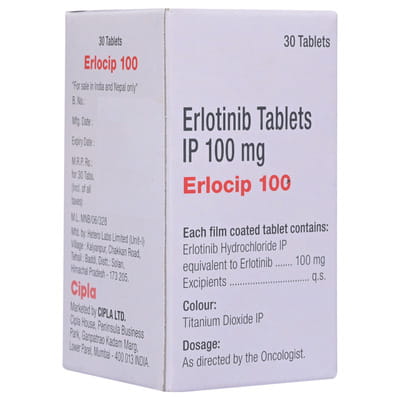 Erlocip 100mg Bottle Of 30 Tablets