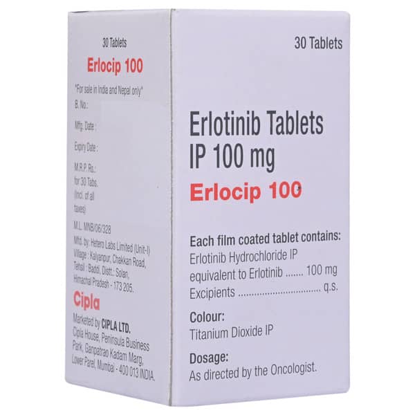 Erlocip 100mg Bottle Of 30 Tablets