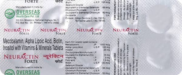 Neuractin Forte Strip Of 10 Tablets