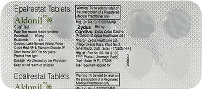 Aldonil 50mg Strip Of 10 Tablets