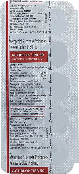 Actiblok Ipr 50mg Strip Of 10 Tablets