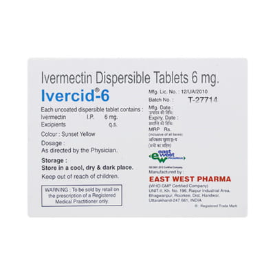 Ivercid 6mg Strip Of 2 Tablets