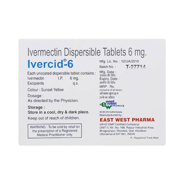 Ivercid 6mg Strip Of 2 Tablets
