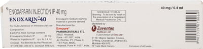 Enoxarin 40mg Pre-Filled Syringe Of 0.4ml Injection