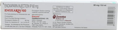 Enoxarin 60mg Pre Filled Syringe Of 0.6ml Injection