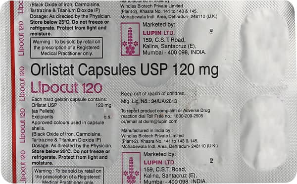 Lipocut 120mg Strip Of 10 Capsules