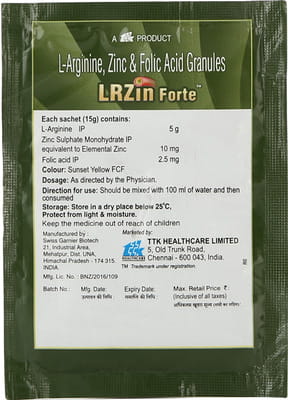 Lrzin Forte Orange Flavour Sugar Free Sachet Of 15gm Oral Granules