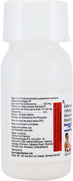 Fastclav 125Mg Bottle Of 30Ml Dry Syrup