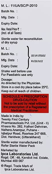 Fastclav 125Mg Bottle Of 30Ml Dry Syrup