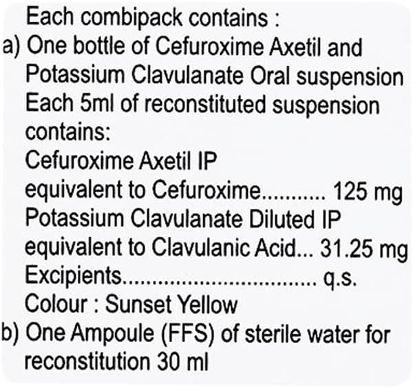 Fastclav 125Mg Bottle Of 30Ml Dry Syrup