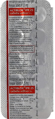 Actiblok Ipr 25mg Strip Of 10 Tablets