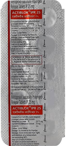 Actiblok Ipr 25mg Strip Of 10 Tablets