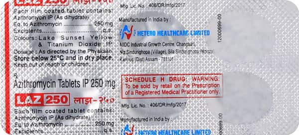 Laz 250mg Strip Of 6 Tablets