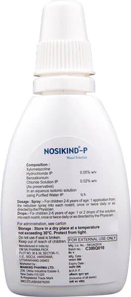 Nosikind P 0.05% Bottle Of 10ml Nasal Spray