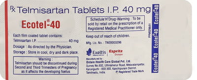 Ecotel 40mg Strip Of 10 Tablets
