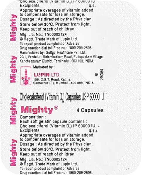 Mighty 60k Strip Of 4 Capsules