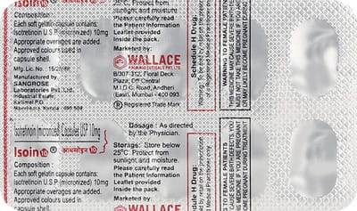 Isoin 10mg Strip Of 10 Capsules