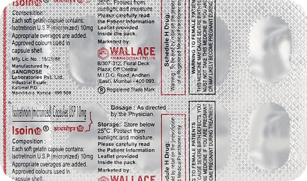 Isoin 10mg Strip Of 10 Capsules