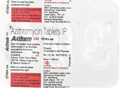 Azikem 500mg Strip Of 3 Tablets