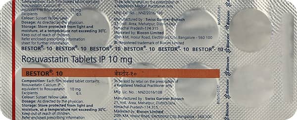Bestor 10Mg Strip Of 10 Tablets
