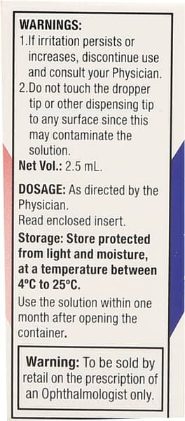 Pataday Bottle Of 2.5ml Eye Drops