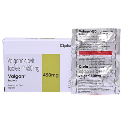Valgan 450mg Strip Of 4 Tablets