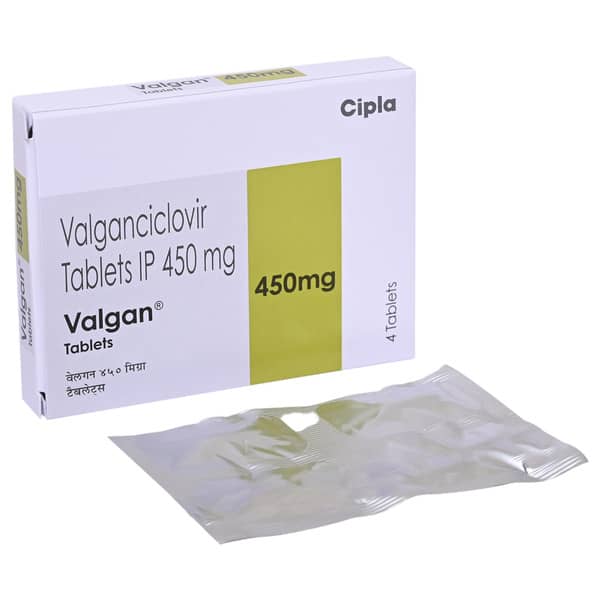 Valgan 450mg Strip Of 4 Tablets