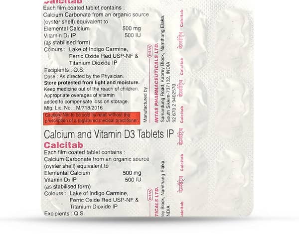 Calcitab Strip Of 15 Tablets